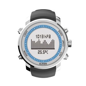 Herren-Digitaluhr zum Wandern, Bergsteigen, multifunktionale Outdoor-Sportarten mit Höhenmesser, Kompass, Barometer