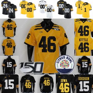 Maglia da calcio NCAA Iowa Hawkeyes 12 Cade McNamara Cooper DeJean Spencer Petras Jack Campbell Sam LaPorta Riley Moss Seth Benson George Kittle Bob Sanders