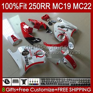 Fairings Injection Mold For HONDA CBR 250CC MC19 88-89 CBR 250RR 250 RR CC 250R 1988-1989 112HC.69 CBR250RR 88 89 CBR250 RR CC 1988 1989 OEM Full Bodys Kit PRAMAC red stock