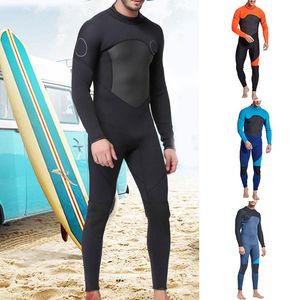 Swim Wear Wear de 3 mm de neoprene masculino de neoprene preto Térmico Inverno ao ar livre Snorkeling de uma peça de mergulho de corpo inteiro kitesurf buceo maillotde bain