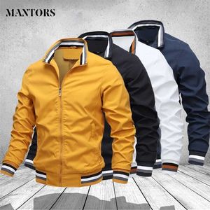 Mode Männer Jacke Mantel Stehkragen Casual Zipper Outwear Männlich Slim Fit Entworfen Strickjacke Männer Mäntel Jacken Chaqueta Homme 211126