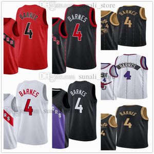 2021-2022 City Black Scottie Barnes 4 Basketball Jerseys Red White Black Sports Shirts Men Women Kids Youth Lady Edition