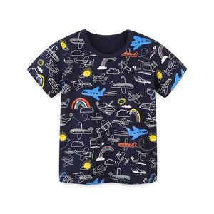 Jumping Meters Cotton Boys Clothes Forklift Print Arrival Fashion Kids Cartoon Tees Tops Children's T shirts 210529