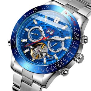 Wholesale tourbillion auto watch for sale - Group buy Wristwatches Men s Auto Mechanical Date Week Month Tourbillion Watches Gift Box Free Ship