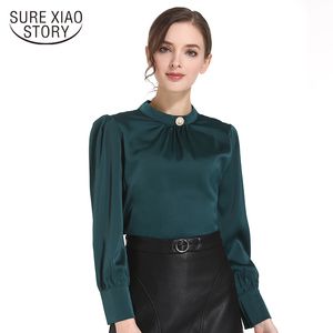 Blusas Mujer de Moda Langarm-Damenhemden Damen und Blusen Chiffon-Blusenhemd Feminina Plus Size Tops 1418 45 210417