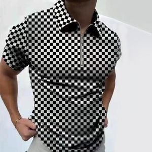 Men Fashion T Shirts Trendy Tees POLO Tops with Printing Mens Summer Casual Breathable Clothing Asian Size