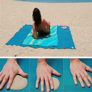 Strandmatta Magic Sand Beach Handdukar Blanket Portable Anti Sand Handduk Strandhandduk Resor Sommarmatta Dropshipping Large BeachTowel Y0706