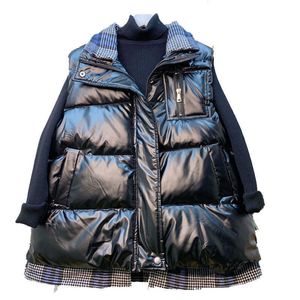 Cotton Waterproof Vest Winter Loose Waistcoat Spring Jacket Padded Sleeveless Female 210531