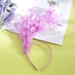 Girl Feather Hair Hoop Party Head Band Wedding Classic Headwear Fashion Hot Selling With Blue Green Color 11dx J1