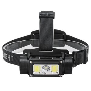 Huvudlampa Super Bright L2 COB LED Headlamp FlowLight USB Uppladdningsbar Lantern Vattentät Portabel Camping Torch Light