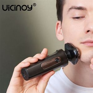 UICINOY Rasoio elettrico da uomo Rasoio da barba ricaricabile per Wet Dry IPX7 Trimmer impermeabile 220222