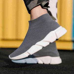 Newest Unisex Sock Sneakers Men High Top Running Shoes for Men Lightweight Walking Jogging Trainers Outdoors Sport Shoes WomanF6 Black white