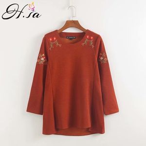 H.SA Kvinnor Vin Röd Strikkad Tröjor Jumper Loos Casual Sweater Pullovers 210417