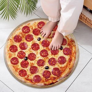 Halılar Promosyon Pizza Yumurta Desen Battaniye Flanel Halı Ev Dekoru Yatak Odası Oturma Odası Şık 3D Slip Baskılı