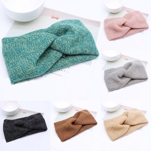 Vintage Crochet Twist Knitted Headband New Women Headband for Autumn Winter Crochet Headbands Cross Wool Knitted Hair Band