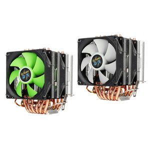 Aurora 3 Pin Double Fan 6 Copper Tube Dual Tower CPU Cooling Cooler Heatsink for Intel AMD - White