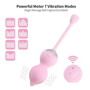 Ovos Kegel Simulador Vagina Músculo Encolhendo Bolas Chinesas Brinquedos Sexuais Para Mulheres Vibrating Massage Ball Vaginal Dumbbell Controle Remoto 1124