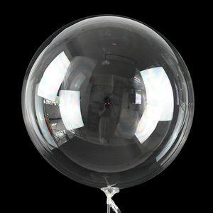 5PCS 18/20 / 24 / 36INCH Lysande transparenta Bobo Bubble Ballons Julbröllop Födelsedagsfest dekorationer Klar heliumballonger