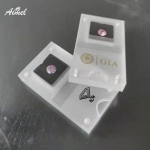 Acrylic Diamond Box Gem Display Easy Close Loose Organizer Exhibition Case Stone Identification Storage Jewelry Pouches, Bags