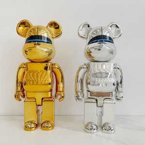 Violent Bear Building Block bearbrick HajimeSorayama Fondo di prima generazione Argento 400% 1000% robot sexy Ornamenti per bambini Regali Tenuto in mano 28CM-70CM