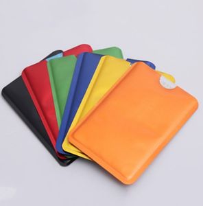 Colorful Pure Aluminum Foil Holder Anti Scan RFID Sleeve Protector Anti Theft Credit ID Card Anti-Scan Card Sleeves 9.2x6.2cm