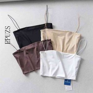 Summer vintage white crop tops women biker punk sexy tank top clothes korean cropped sleeveless feminino streetwear 210521