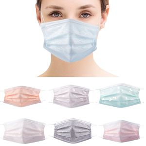 Cheap Women Men Party Mask Fashion Tie Dye Printed Face Mask