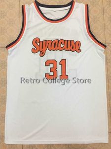 4 Rony Seikaly 30 Billy Owens 31 Dwayne Pearl Washington Syracuse Orange 1991 Basketball Jersey College weiß Retro Throwback Custom beliebig