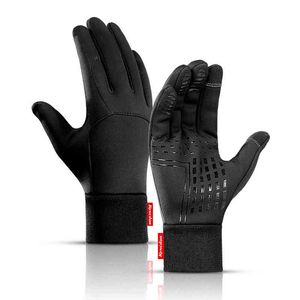 Wholesale windproof thermal gloves for sale - Group buy Winter Men Women Cycling Full Finger Touch Screen Antislip Waterproof Windproof Warm Thermal Fleece Bike Bicycle Gloves