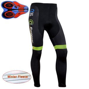 EUROPCRA Team Pile termico da uomo Ciclismo invernale 9D Gel Pantaloni lunghi Abbigliamento sportivo da esterno Pantaloni da bici MTB Abbigliamento da bicicletta da strada S21033027