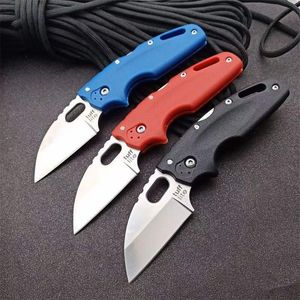 Cold Steel 20LTB Tuff Lite Folding Knife 2.5" Plain Blade, Blue Red Black Griv-Ex Handles Pocket knives outdoor survival EDC camping travel tool