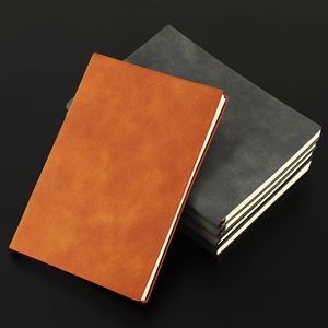 Quaderni colorati A5 Quaderni aziendali addensati Registro a mano personalizzato Cancelleria per studenti Scrittura Notebook Divisori di pagina in pelle PU Logo stampato JY0600