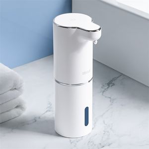 Automatic Foam Soap Dispensers Bathroom Smart Washing Hand Machine With USB Charging White High Quality ABS Material 211206