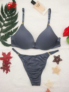 Sexig uppsättning stil bh set kvinnliga trosor hemligheten för sexiga kvinnor underkläder bikini justerbar bästa gåva för Beutiful Lady L2304