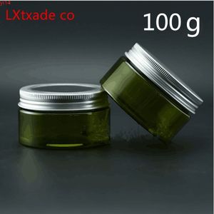 100G / ML Clear Green пластиковые плоские банку бутылки оптом розничная розничная оригинал покрасненные косметические кремы банки пустые контейнеры GTY