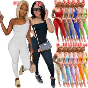Plus Size Women Sexy Sling Jumpsuits Designer Summer Tracksuits Bodysuits Workout Skinny V-neck Sleeveless Long Pants Outfits Fashion