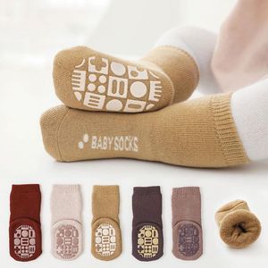 Wholesale toddler fleeces resale online - Socks Baby Silicone Coral Fleece Born Non Slip Soft Toddler Cute Cartoons Floor Elastic For Infant