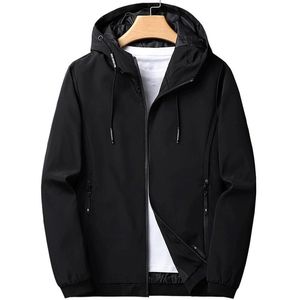 Men's Jackets 2021 Spring Fashion Coat Casual Loose And Autumn Clothing Trend Tooling Jacket Solid Color Hooded