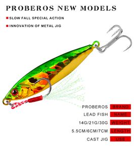 6 kolorów 7 cm 30g Łyżki rybackie Długie przynęty i dzikie mikro łyżki mikro jigowanie z koronami Laser Hot Tamping Folia Perfect Fish Jigs Lure