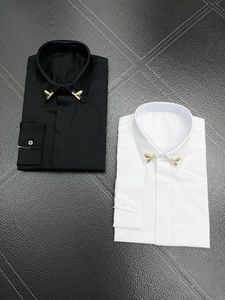 Męskie koszule markowe odzież męska koszula z długim rękawem w stylu hip-hopowym wysokiej jakości bawełna topy 1035