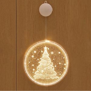 Decoração de Natal decorativo acrílico 3d pendurado pingente led iluminação para decoração de casa