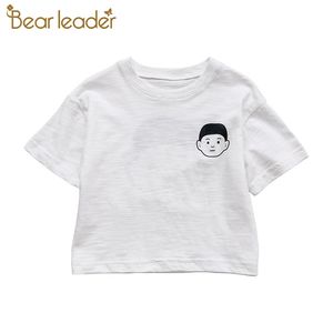 Kinder Jungen Cartoon Print Weiße T-Shirts Sommer Mode Baby Casual Top Kleidung Kinder Kurzarm Kleidung 1-6Y 210429