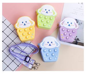 Fidgets Toys Borsa portaoggetti per cani di piccola taglia Portamonete sensoriale per bambini per adulti Giocattolo da spremere per regalo per bambini