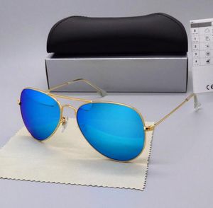 Fashion Classic Designer Sunglasses Brand Vintage Pilot Sun Glasses polarizadas UV400 Mulheres Mulheres 58mm Lentes de vidro266z