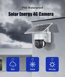 Солнечная энергия 4G камера видеонаблюдения Двухстороннее аудио Низкопотребление Видео Охранное наблюдение Водонепроницаемый IP66 Прожектор