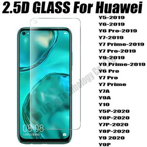 2.5D 0.33mm protetor de tela de vidro temperado para Huawei Y5 Y6 Y9 Pro Y7 Prime Y7A Y9A Y10 Y5P Y6P Y7P Y8P Y9P 2019 2020