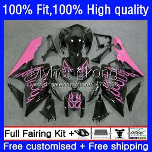 OEM Motorcycle Body For SUZUKI GSXR 1000 CC 1000CC Bodywork 26No.150 K5 GSXR1000 05 06 GSXR-1000 2005-2006 GSX-R1000 2005 2006 Pink flames Injection Mold Fairing