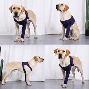 Hundkläder Mörkblå anti slickande ärmar för husdjurshundar kan hjälpa till att återhämta sig snabbt efter benet