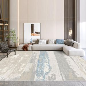 Mattor Nordic White and Gray Carpet Center Rug for Living Room Luxury Gradient Färg Plush Soft Sofa Coffee Table Floor Matta Hem