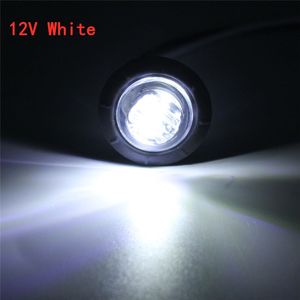 4PCS Auto Lampen 12V Weiß 3/4 Zoll Runde LED Vorne Hinten Seite Marker Lichter Wasserdichte Umriss licht für Universal Lkw Anhänger